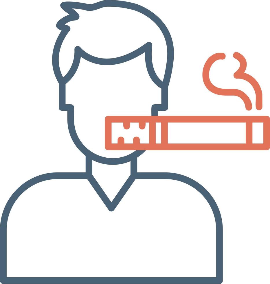 Man Smoking Vector Icon
