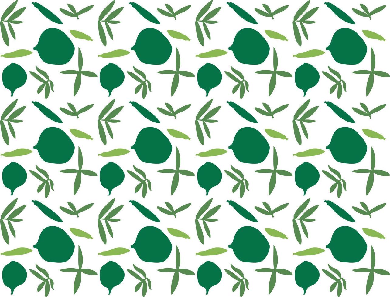 leaves pattern Green fruit pattern on a white background ,Illustrator Artwork vector