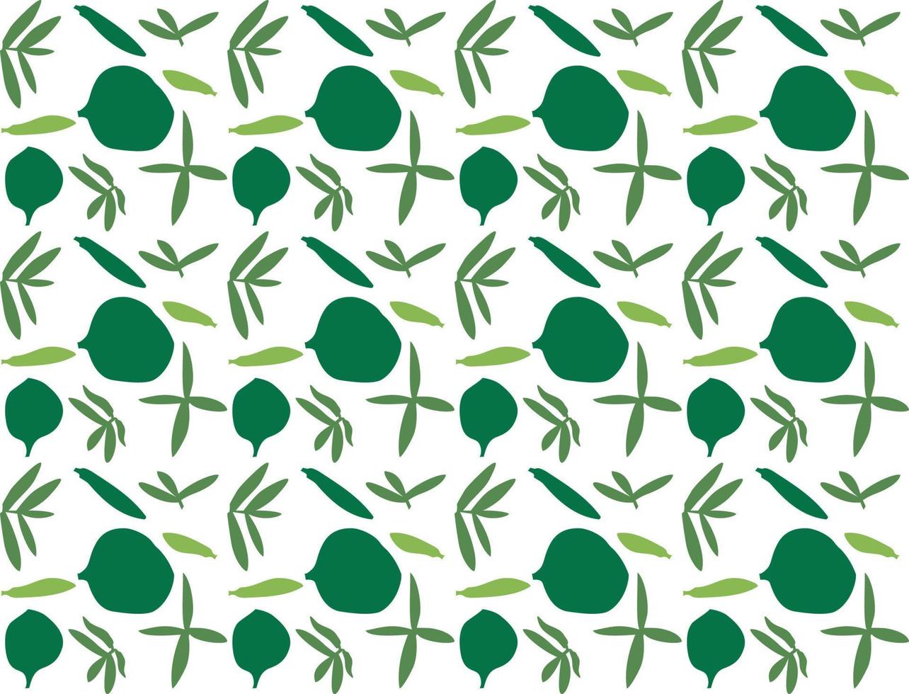 leaves pattern Green fruit pattern on a white background ,Illustrator Artwork vector