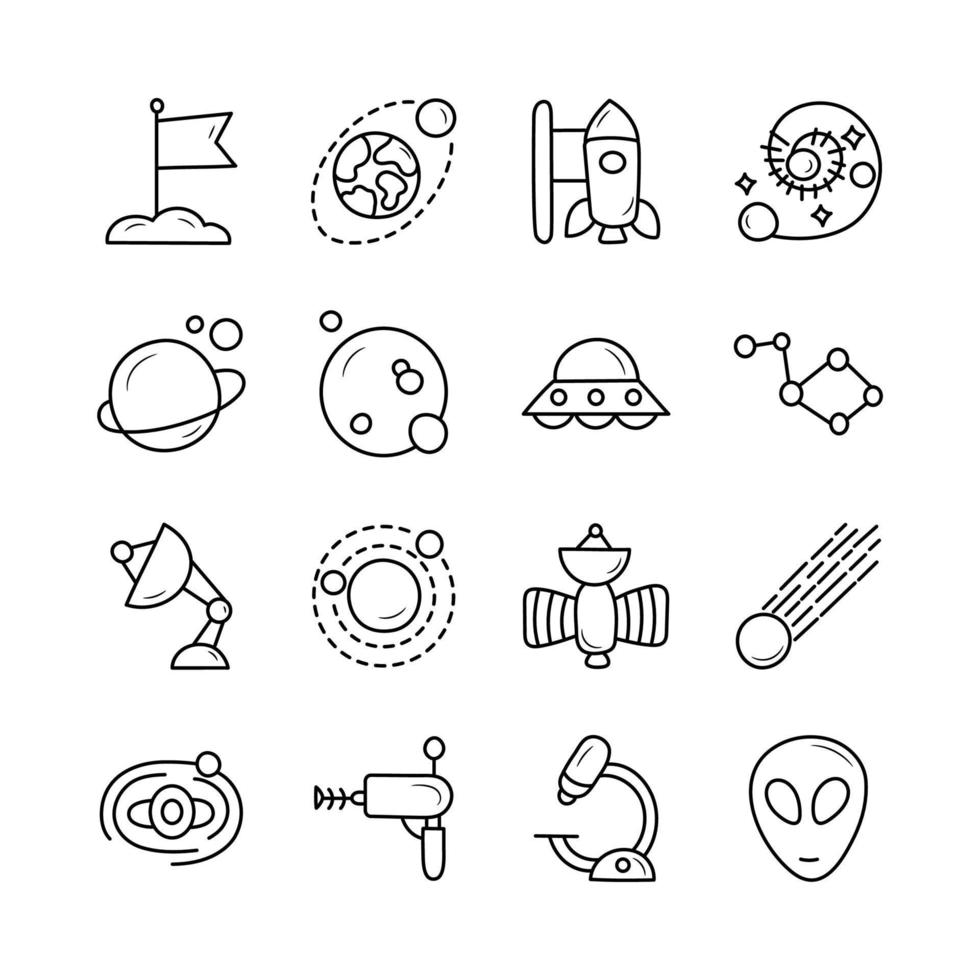 Space vector Outline Icon Design illustration.  Hospitality Symbol on White background EPS 10 File set 5