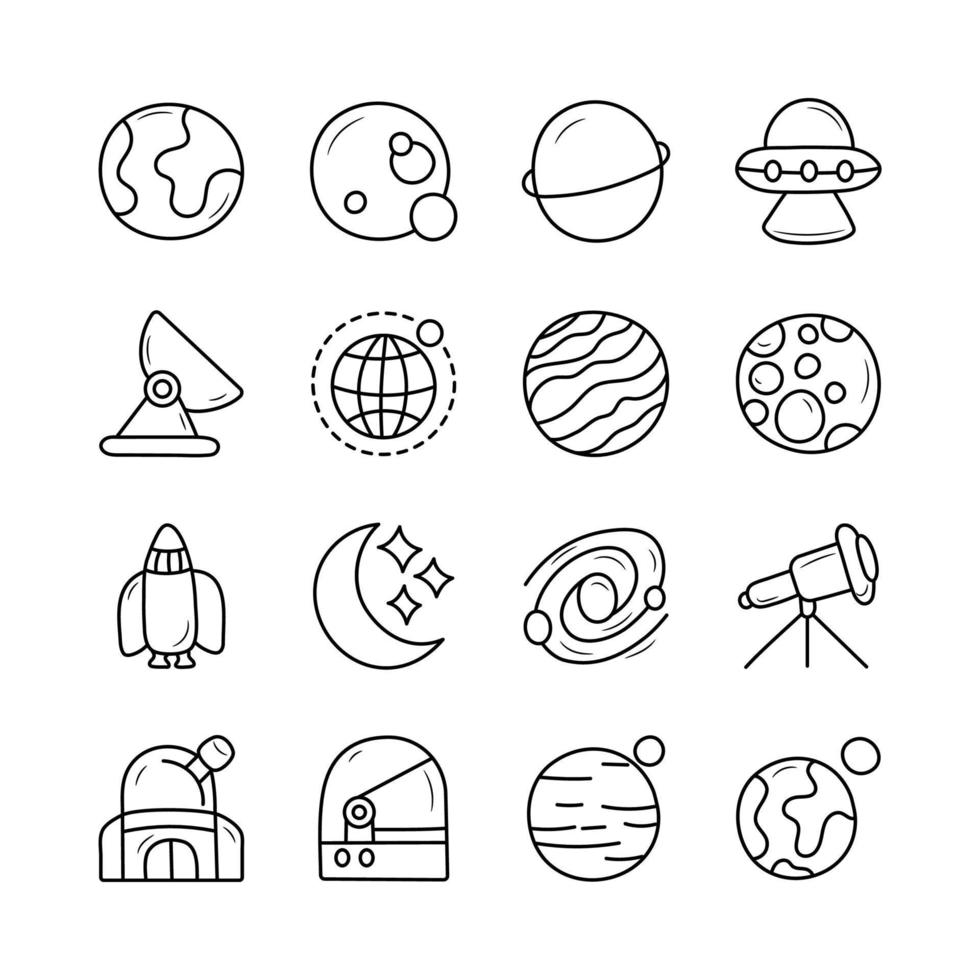 Space vector Outline Icon Design illustration.  Hospitality Symbol on White background EPS 10 File set 4