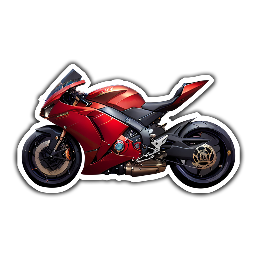 Red Stylish Super Bike png