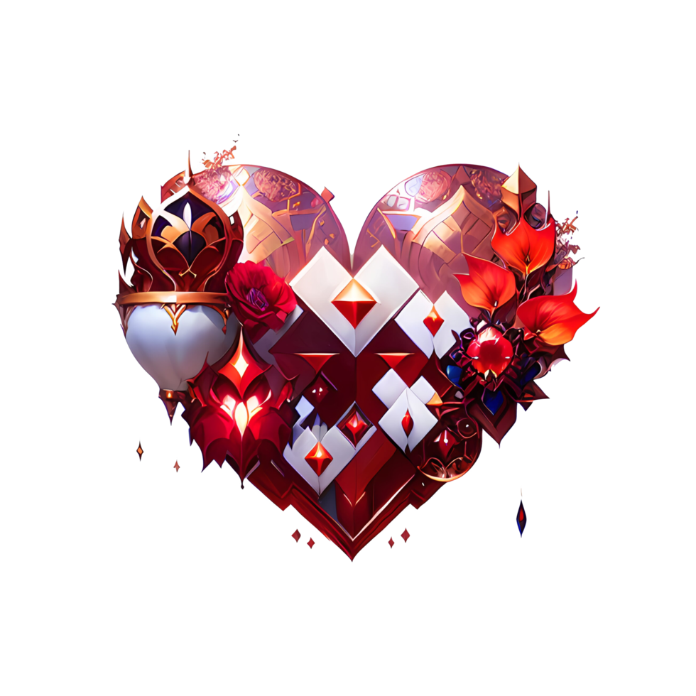 Shiny 3D Heart Design png
