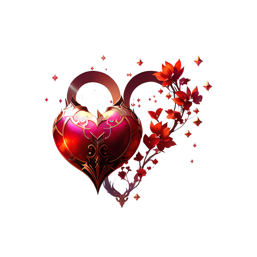 Sleek 3D Heart Symbol png