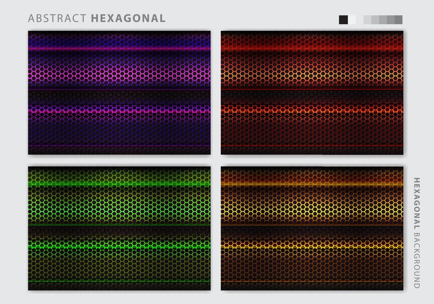 resumen color ligero hexágono línea en oscuro moderno lujo futurista antecedentes vector ilustración