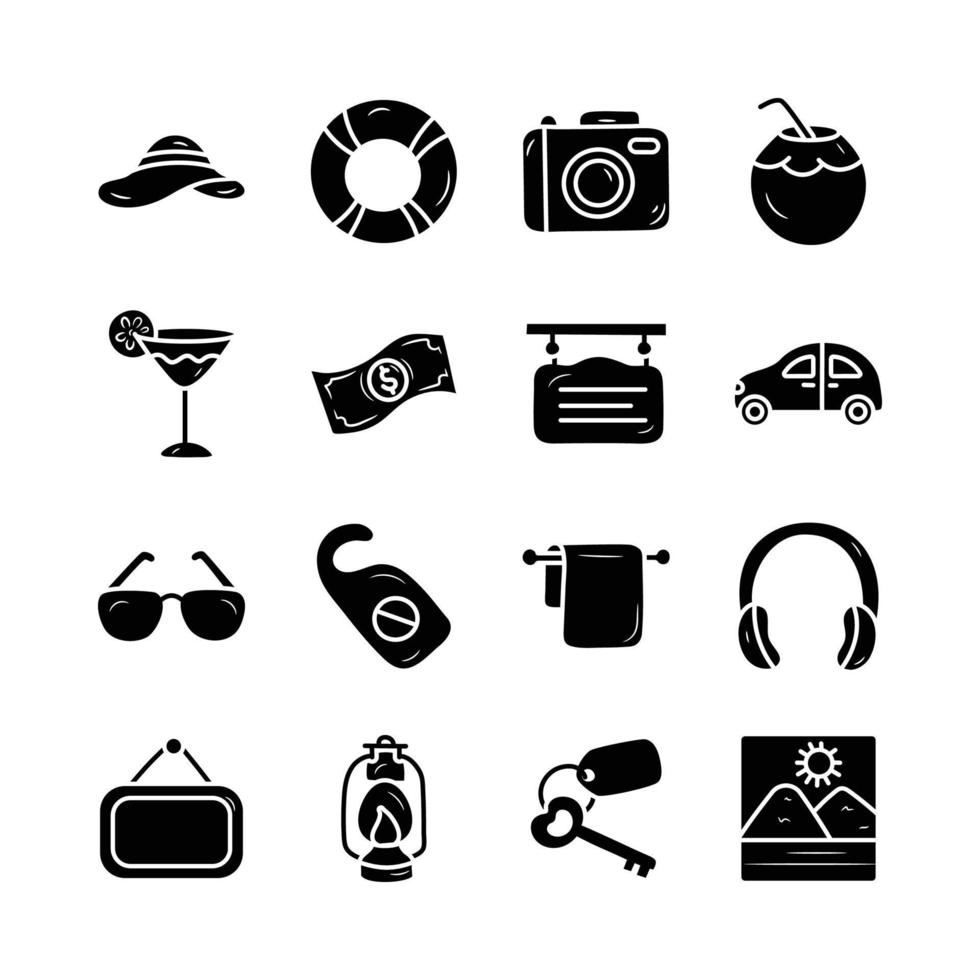 Travel vector Solid Icon Design illustration.  Hospitality Symbol on White background EPS 10 File set 2