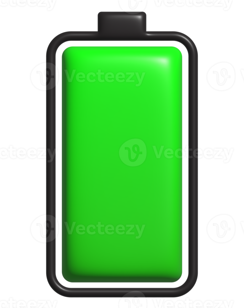 full green 3d battery icon png