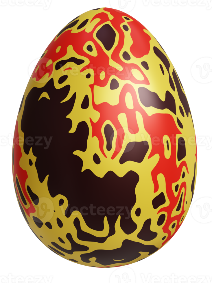 golden easter egg.Easter egg pattern .Easter egg design 3d png