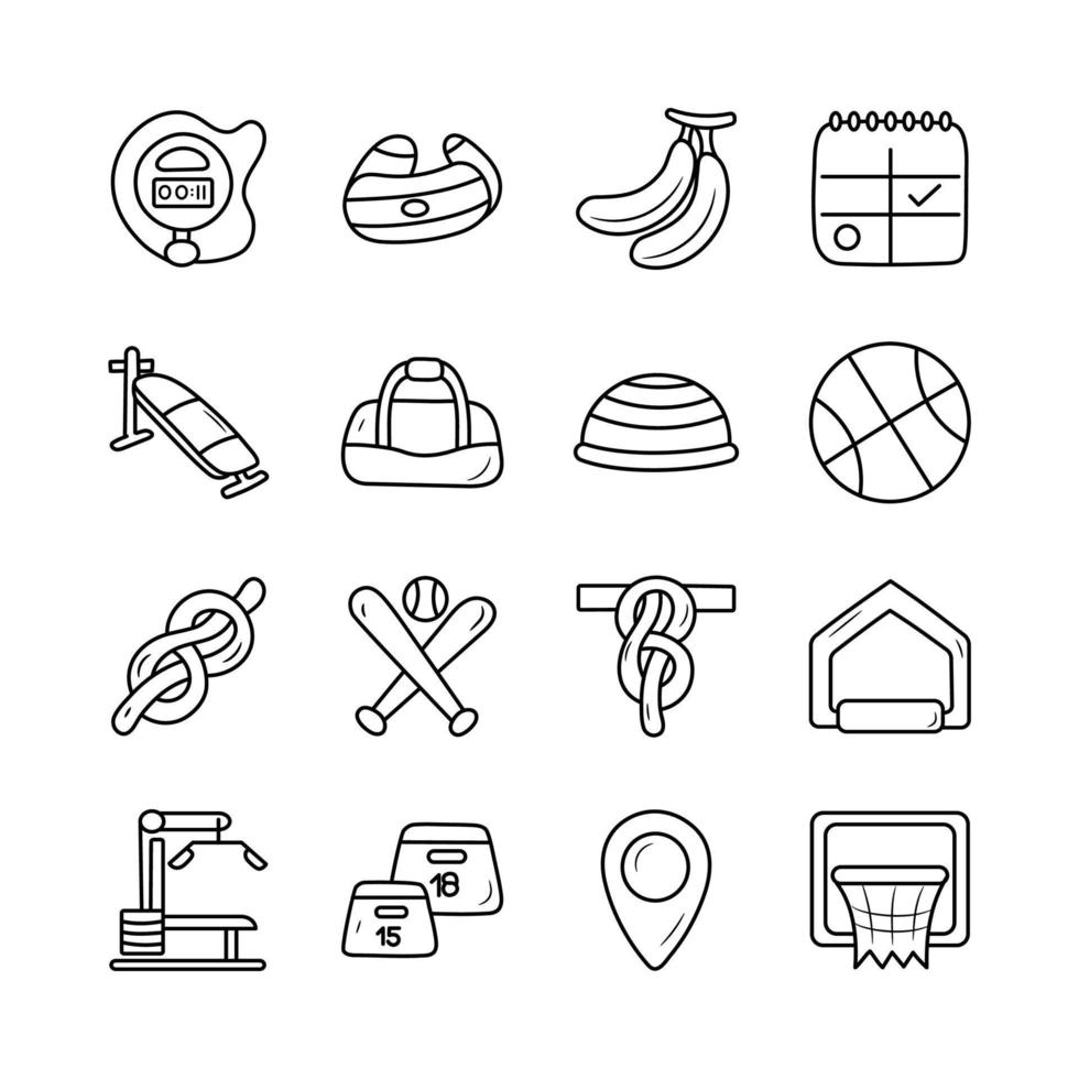 Workout vector outline Icon Design illustration.  Hospitality Symbol on White background EPS 10 File set 2