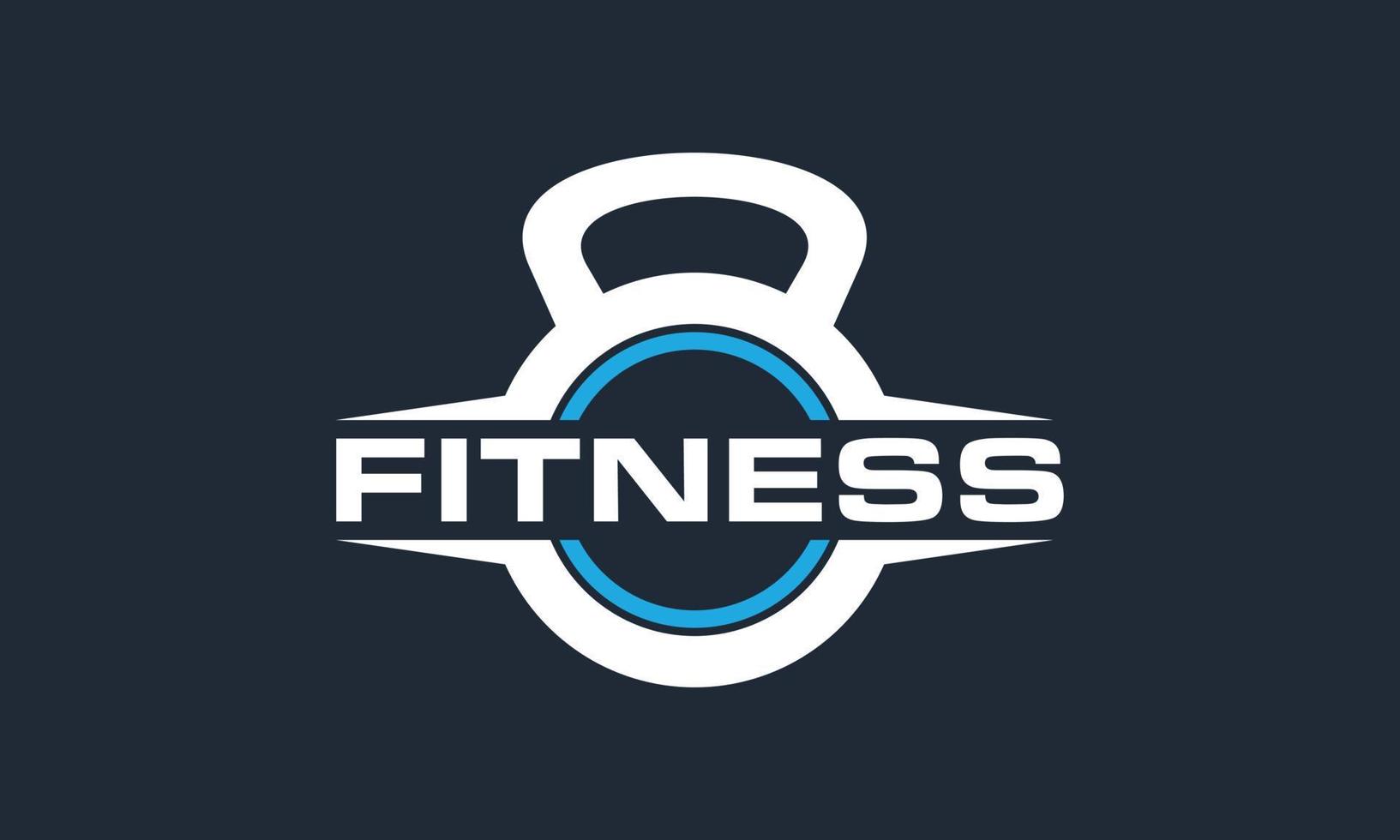 barbell fitness logo typography vector