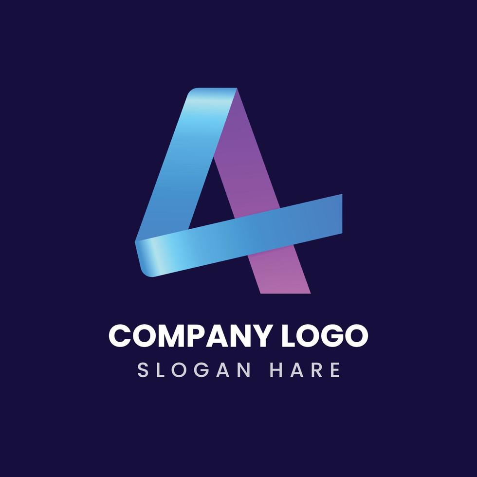 Colorful gradient company logo design. vector