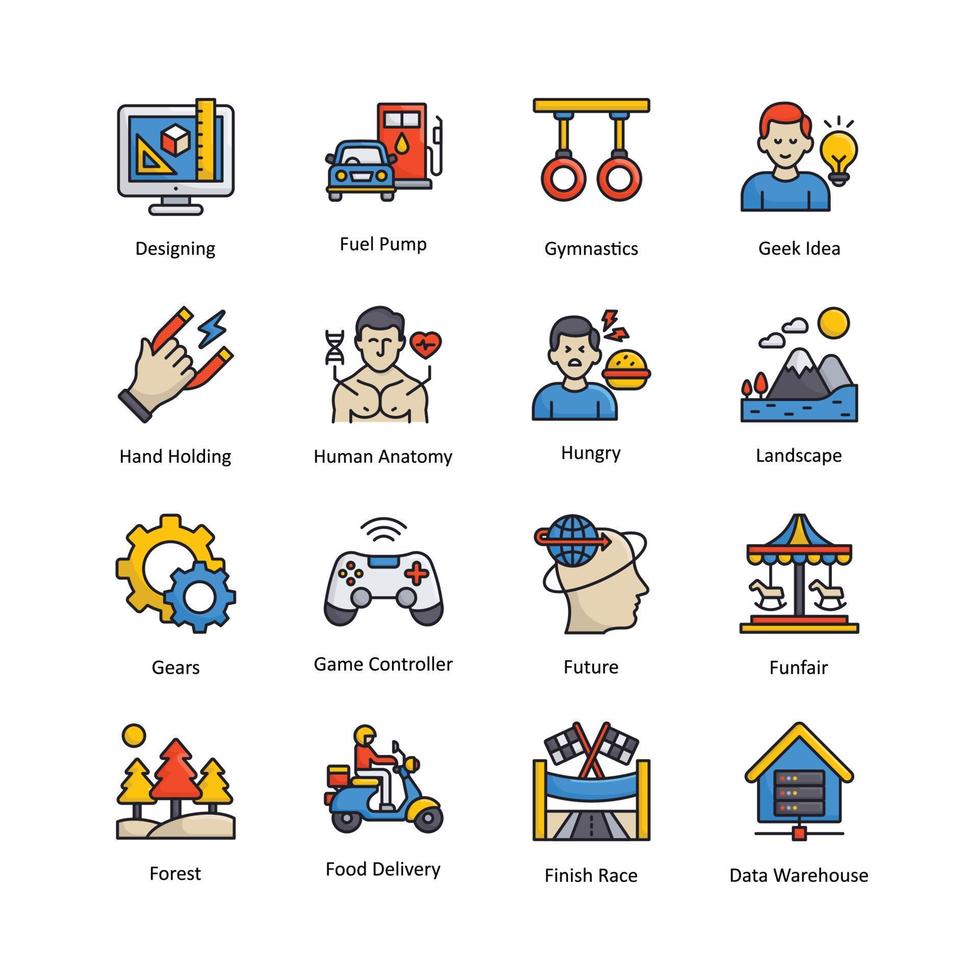 Miscellaneous vector Fill outline Icon Design illustration. Medical Symbol on White background EPS 10 File set 4