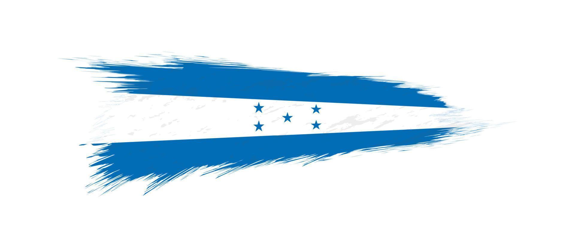 bandera de Honduras en grunge cepillo ataque. vector