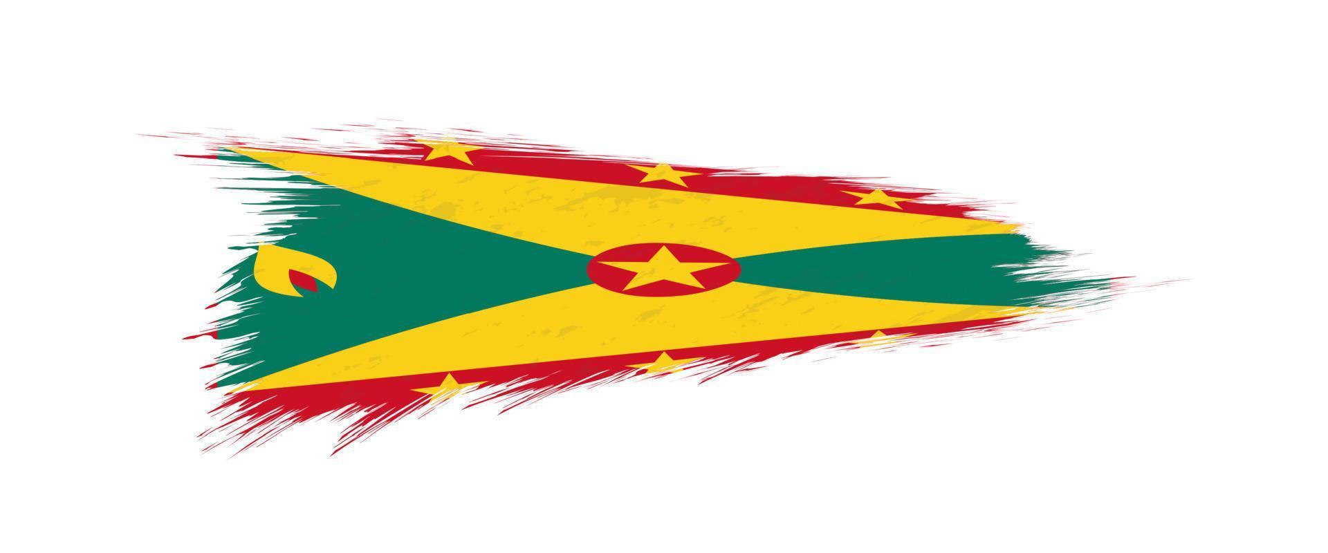 Flag of Grenada in grunge brush stroke. vector