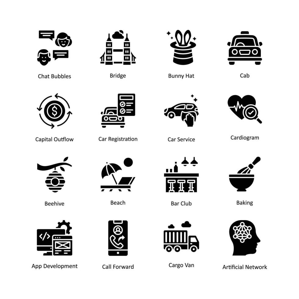 Miscellaneous vector Solid Icon Design illustration. Medical Symbol on White background EPS 10 File set 4
