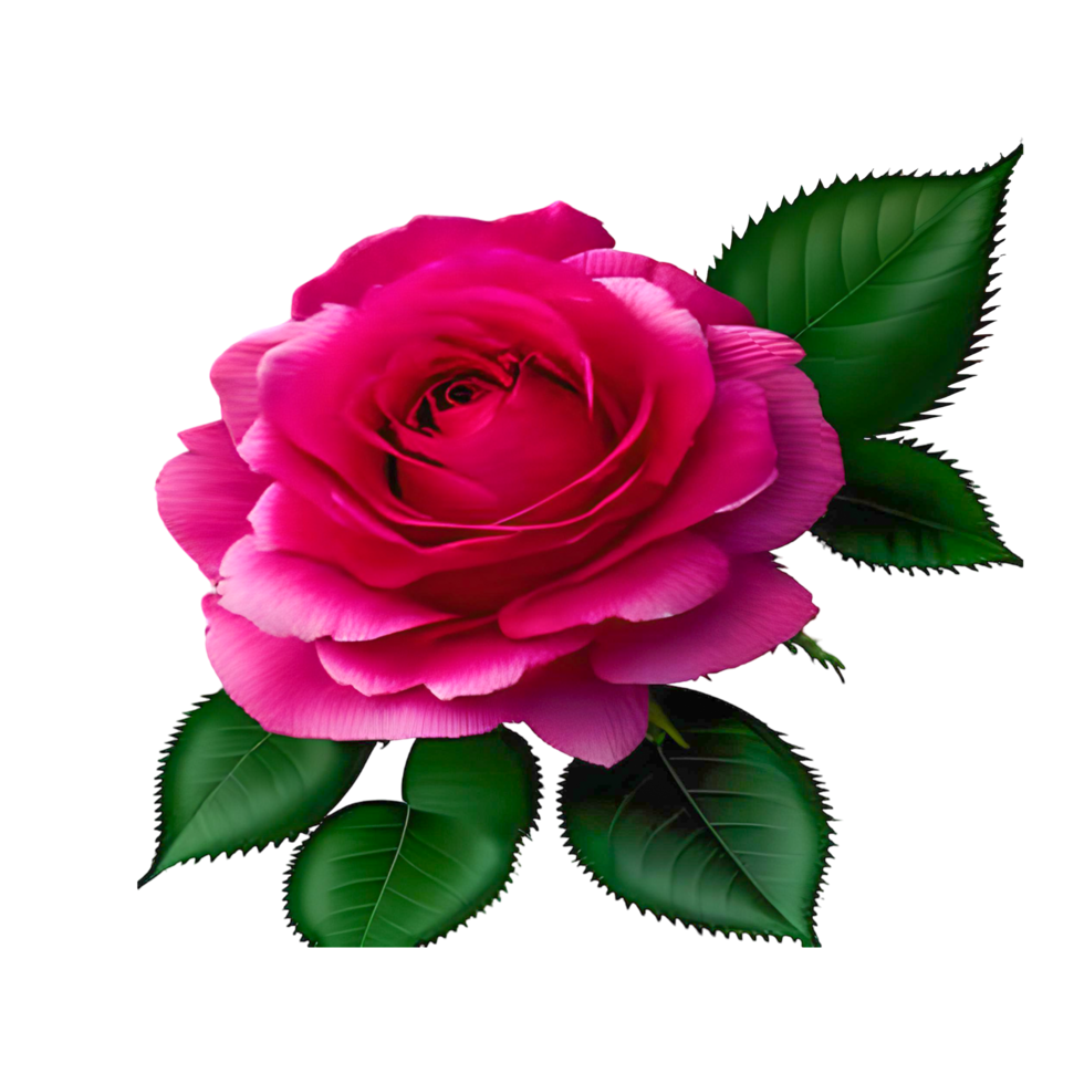 lindo Rosa rosa flores com verde folhas png