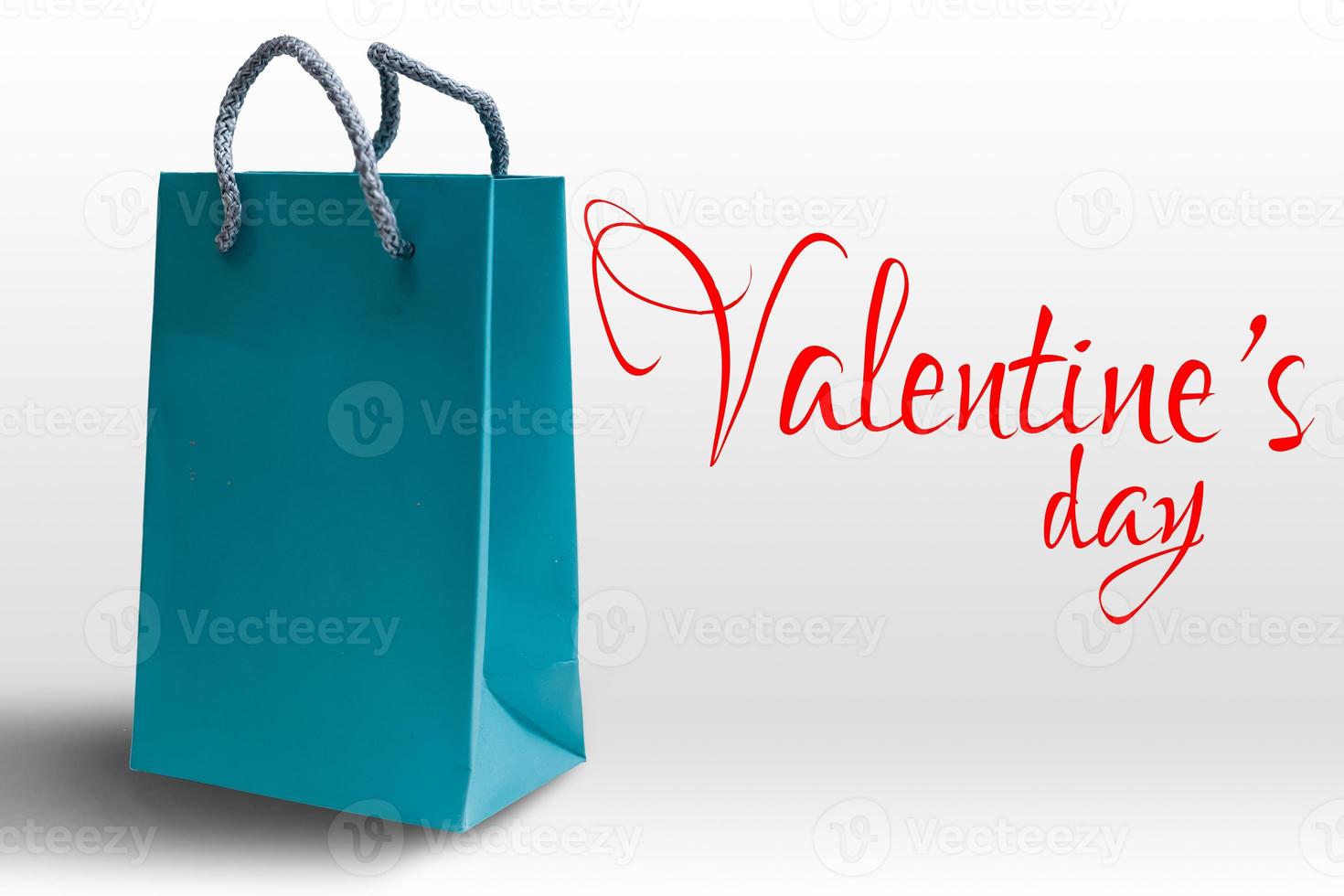 gift bag with a gift for valentines day photo