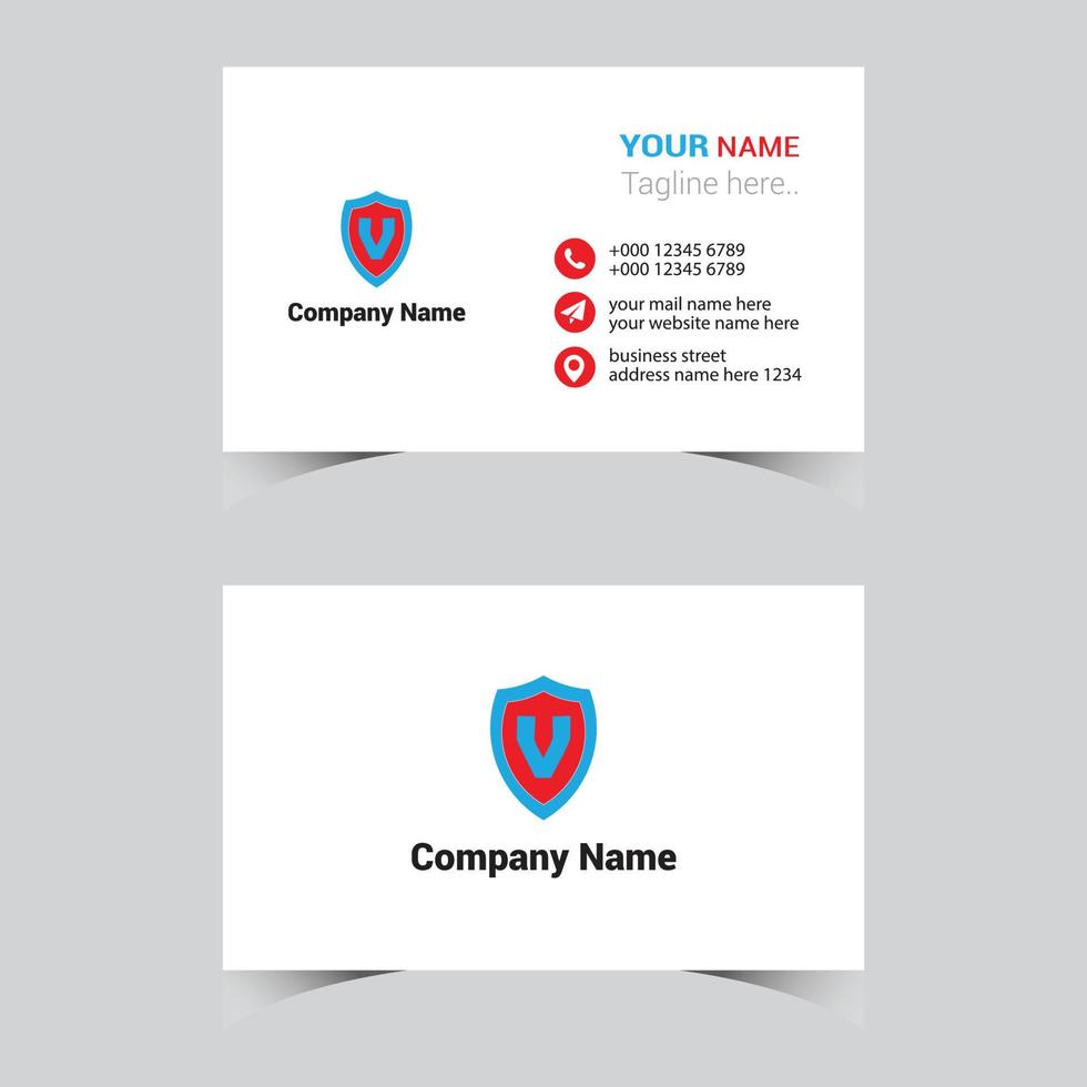 Corporate Business Card Design For Free vector