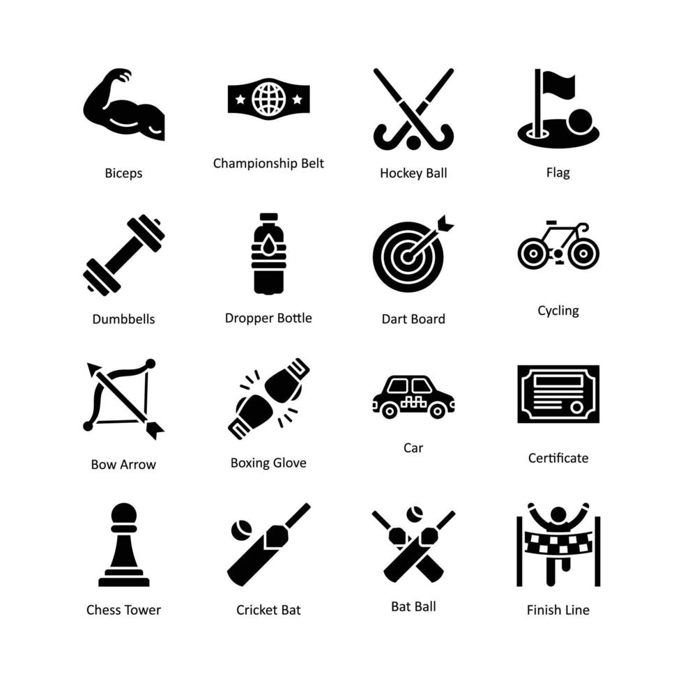 Deportes y premios vector sólido icono diseño ilustración. Deportes y premios símbolo en blanco antecedentes eps 10 archivo conjunto 1
