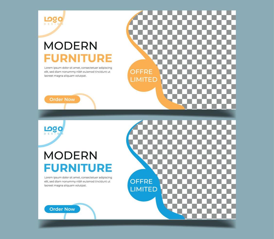 Business webinar horizontal banner template design. Modern banner design with black and white background and yellow frame shape. Usable for banner, cover, and header. vector