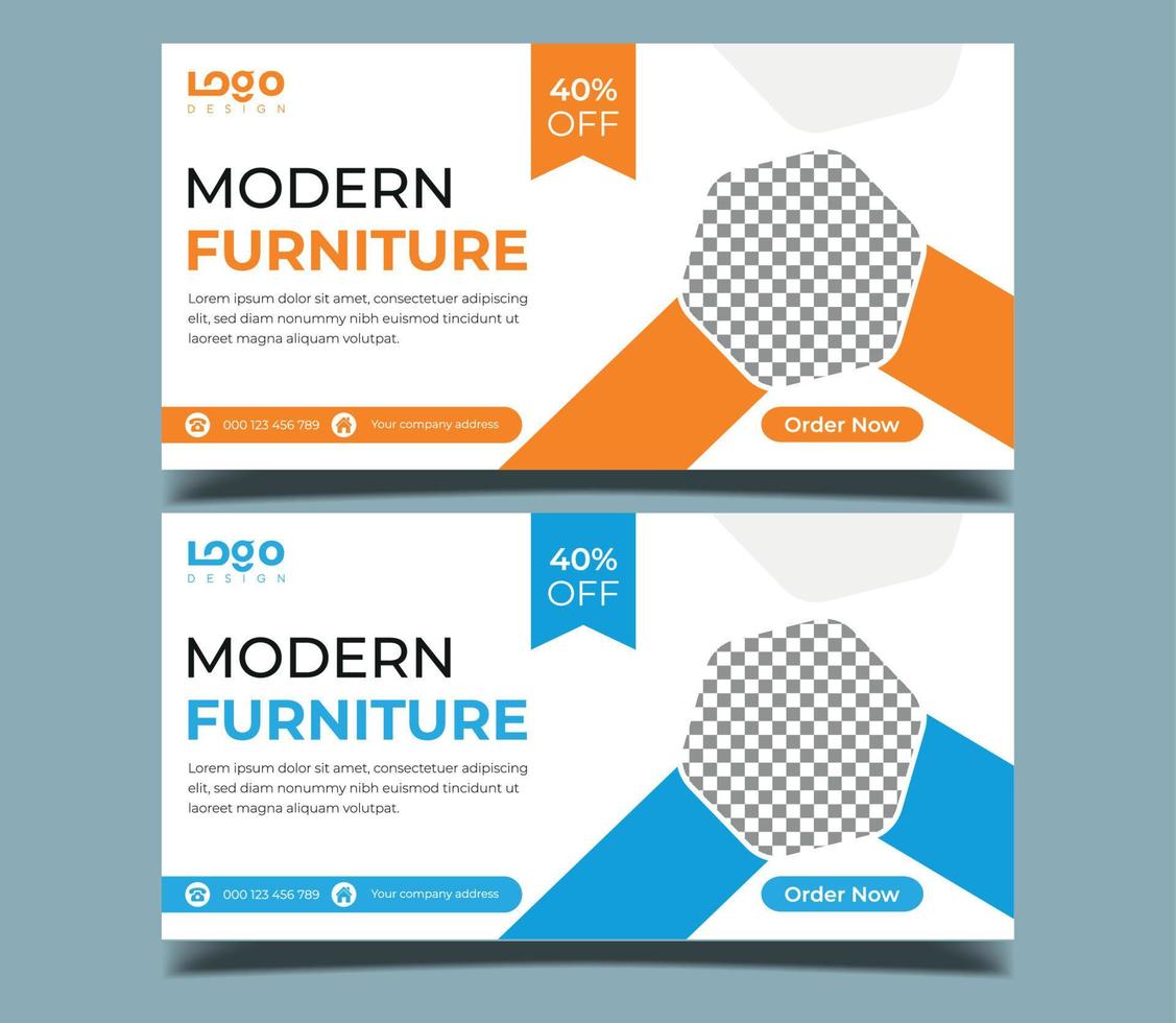 Business webinar horizontal banner template design. Modern banner design with black and white background and yellow frame shape. Usable for banner, cover, and header. vector