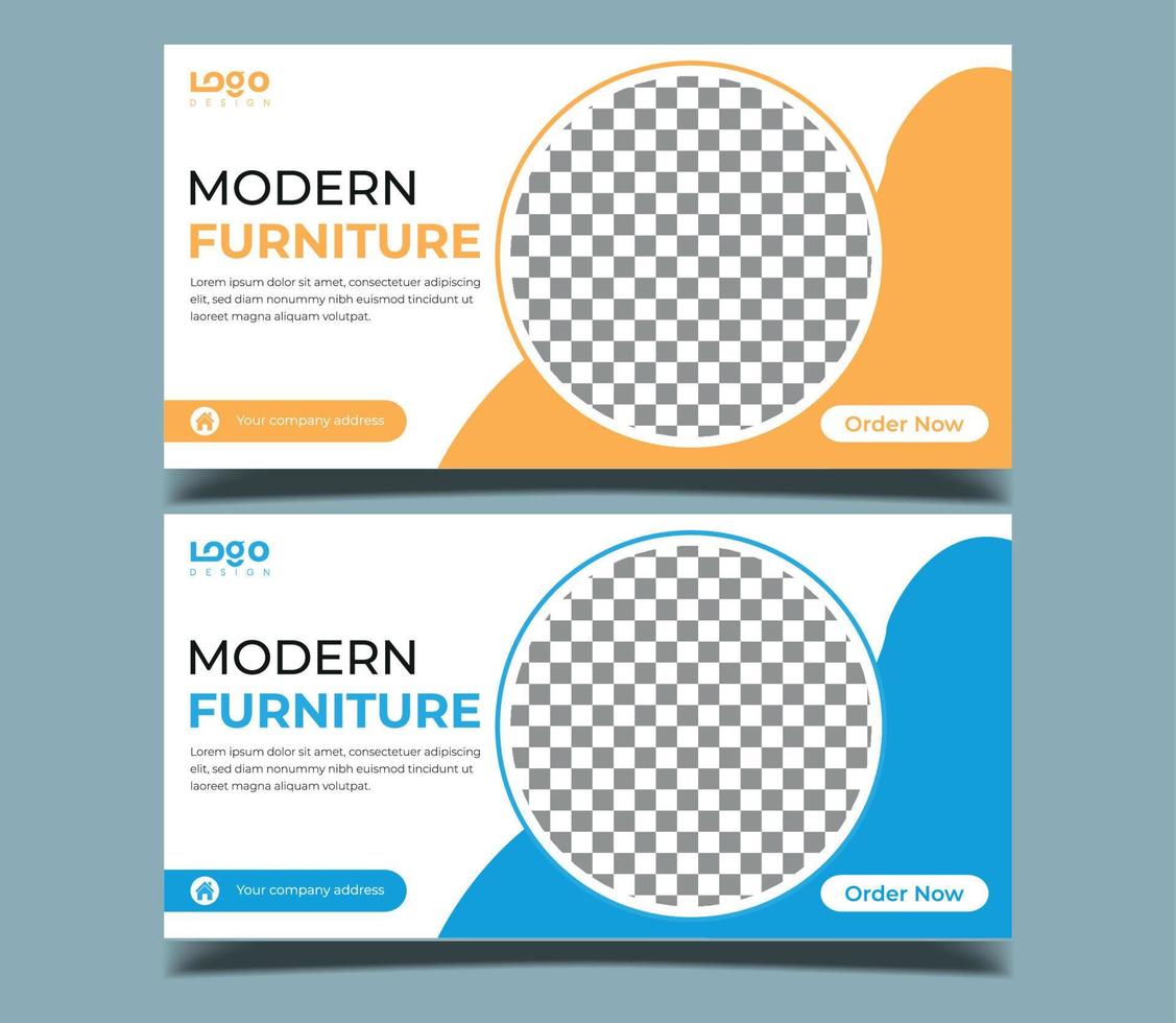 Business webinar horizontal banner template design. Modern banner design with black and white background and yellow frame shape. Usable for banner, cover, and header. vector