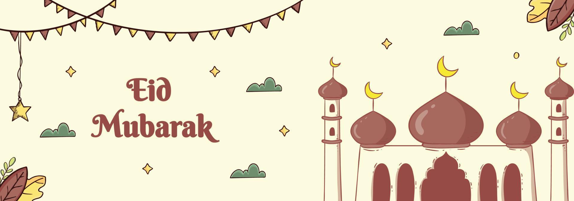 Eid social media banner . Eid web banner. Eid background. vector