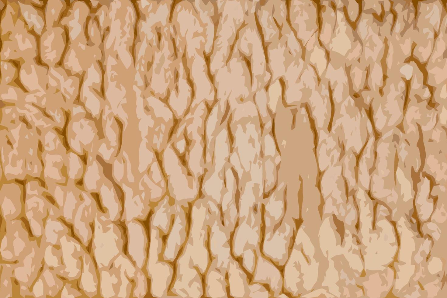 Realistic illustration of Light brown shaggy fabric. Abstract background of plush faux fur fleece surface close-up. vector