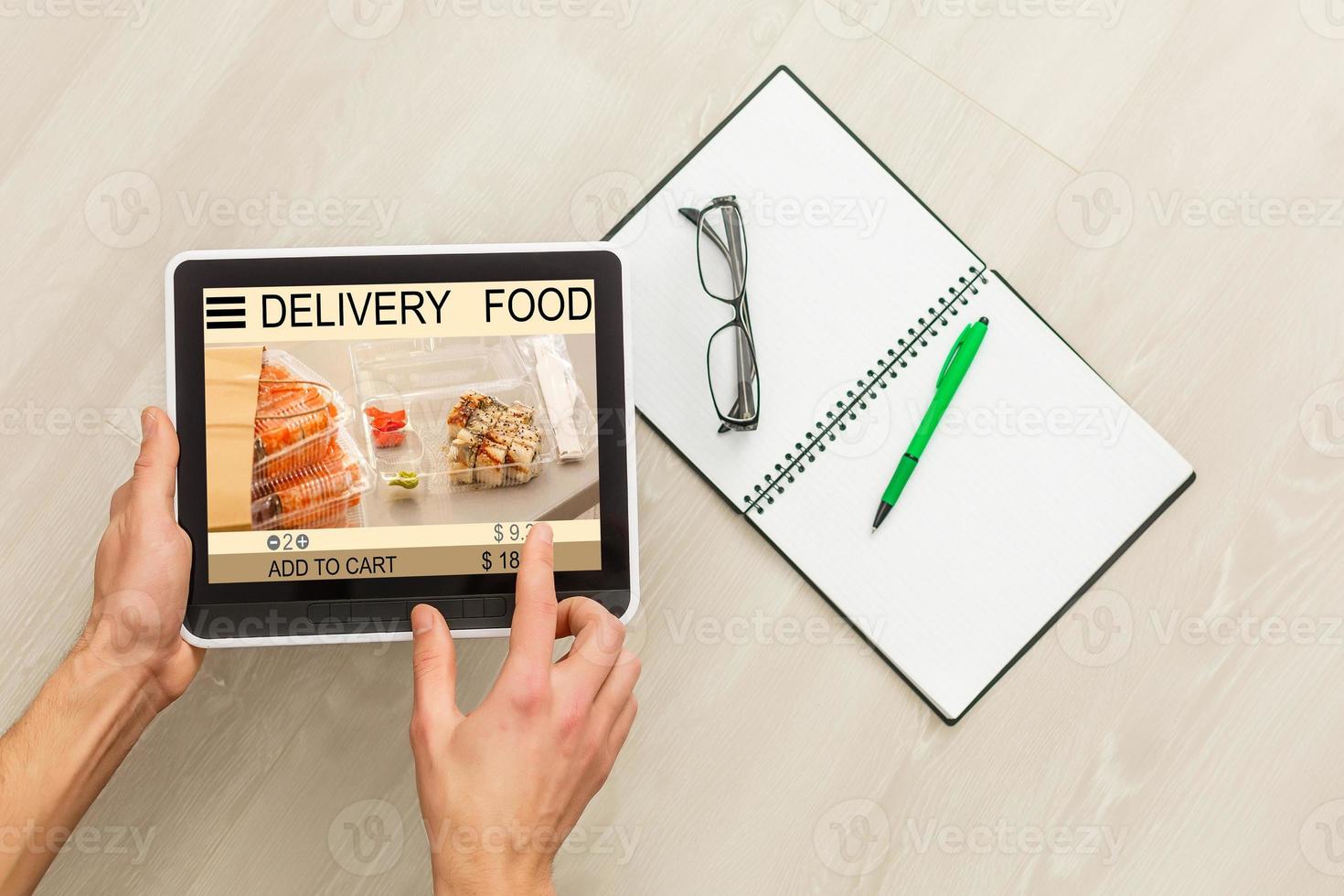 Ordering Food on the Internet Conceptual Image. photo