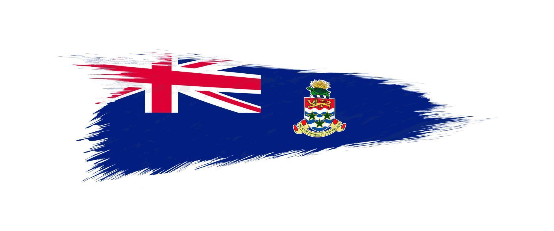 Flag of Cayman Islands in grunge brush stroke. vector