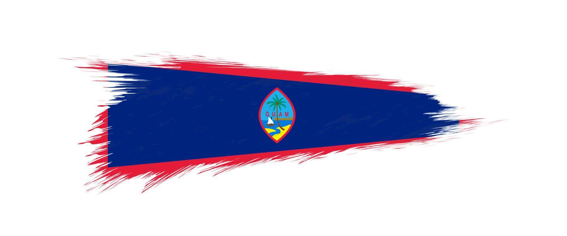 bandera de guam en grunge cepillo ataque. vector