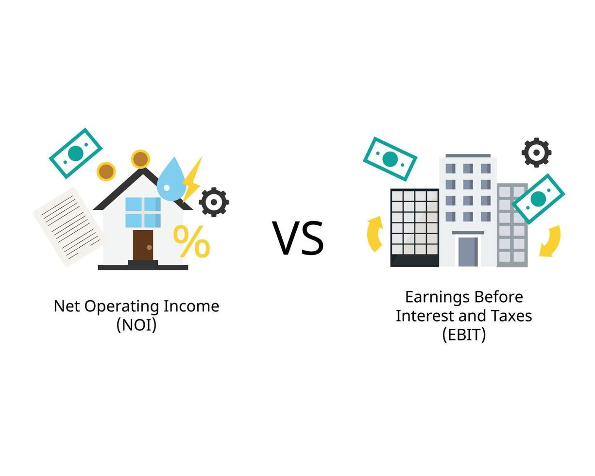 red operando ingresos o No yo comparar a ebit o ganancias antes de interesar y impuestos vector