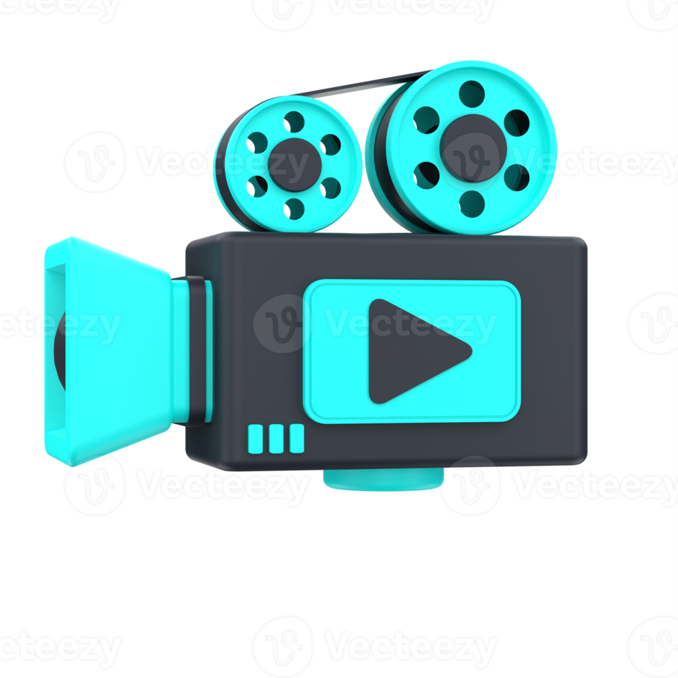 3D video recorder for video marketing. Object on a transparent background png