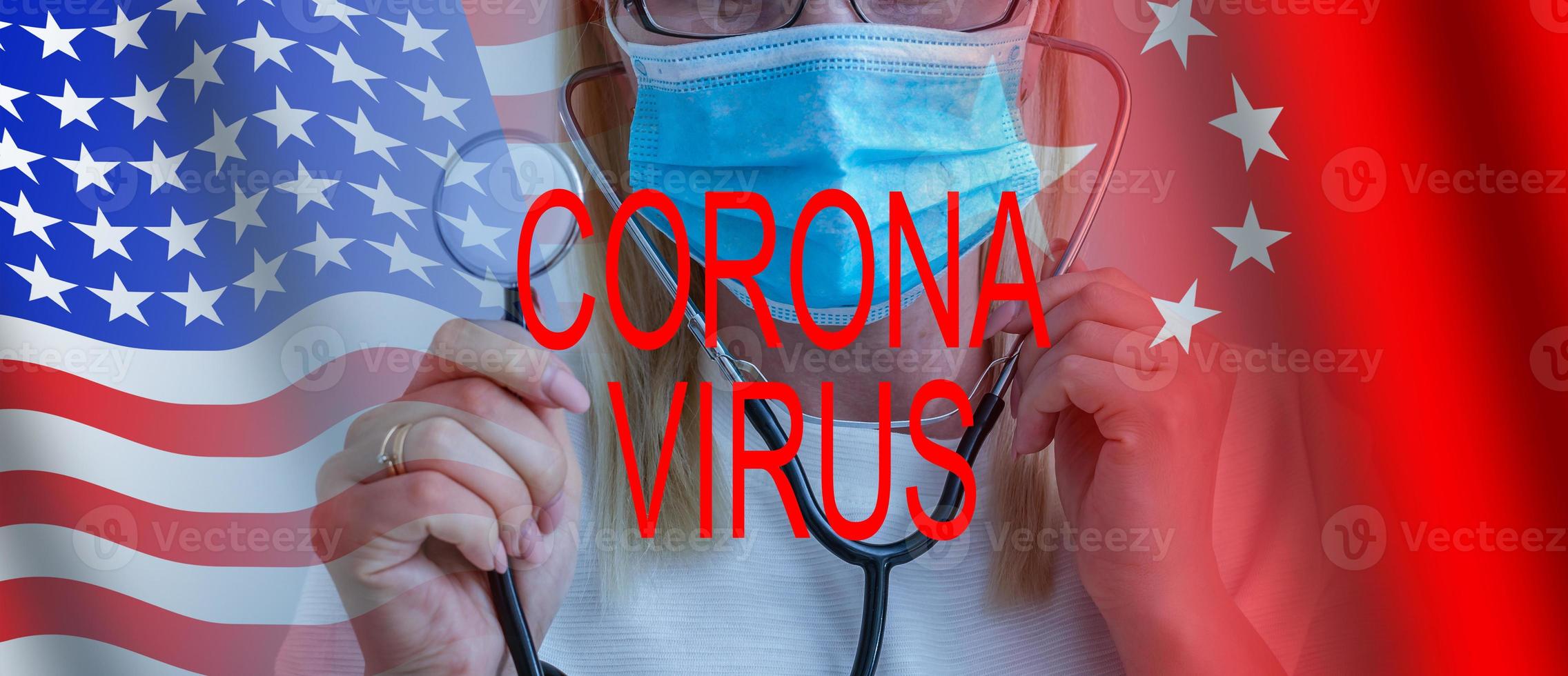 doctor wearing protective mask. New coronavirus 2019-nCoV from China photo