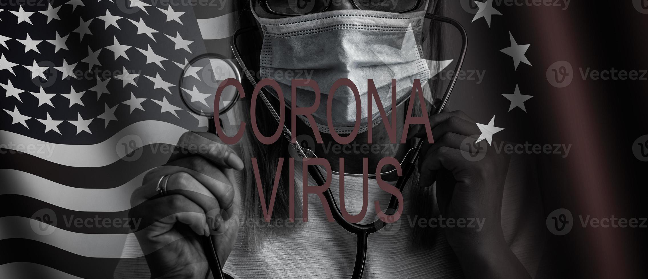 doctor wearing protective mask. New coronavirus 2019-nCoV from China photo