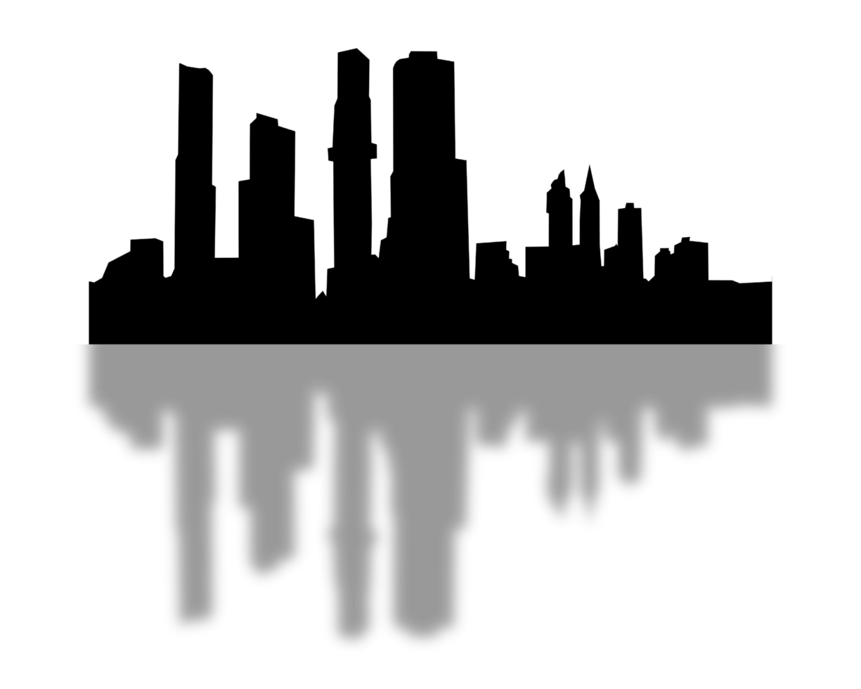 City, background illustration. Black png