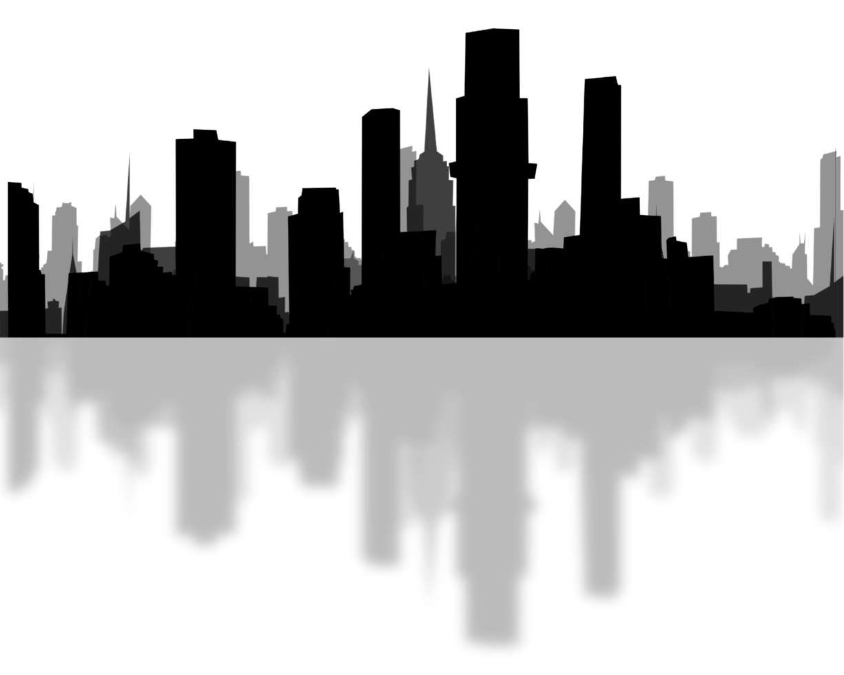 City, background illustration. Black png