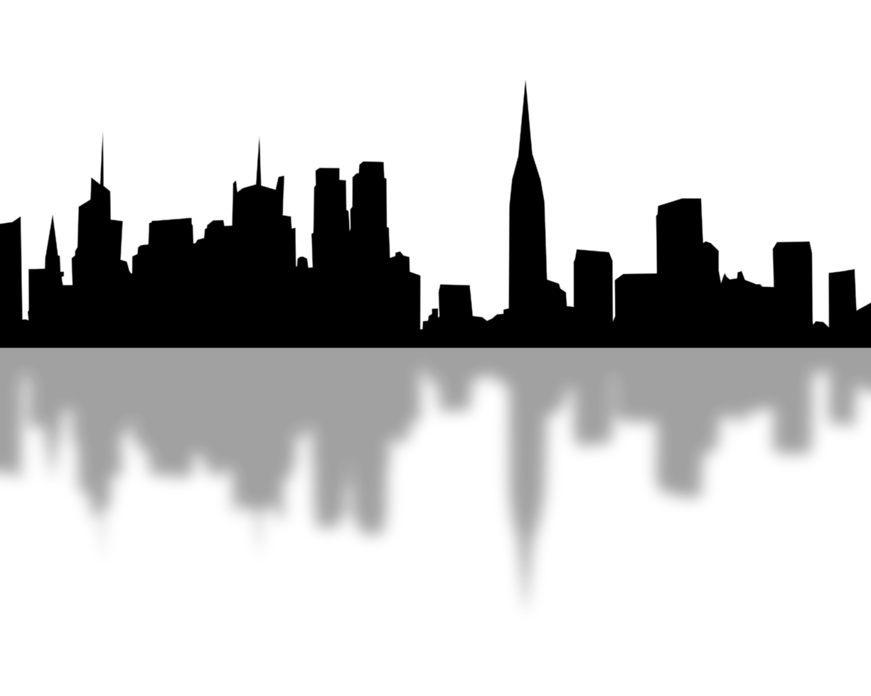 città, sfondo illustrazione. nero png