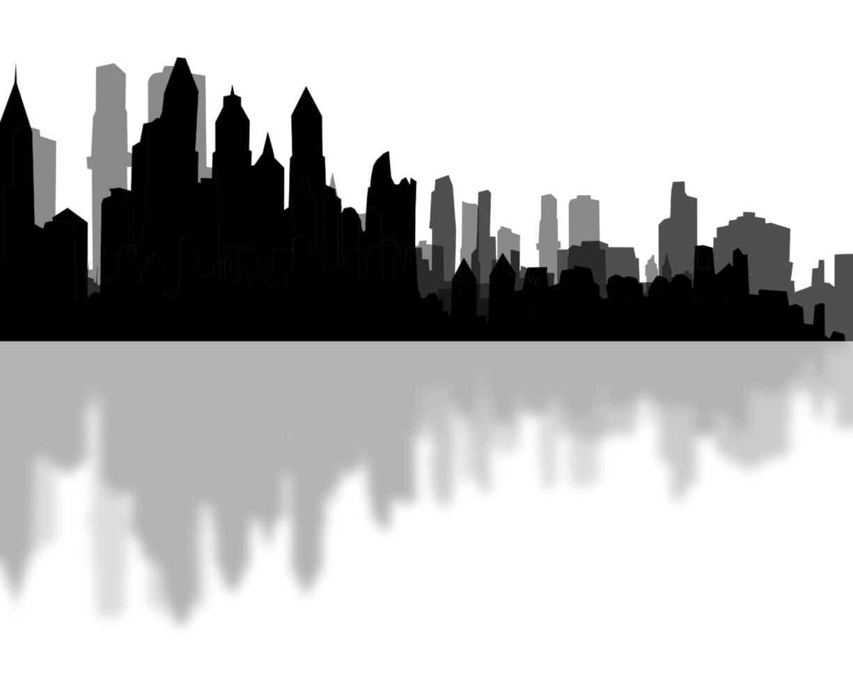 City, background illustration. Black png