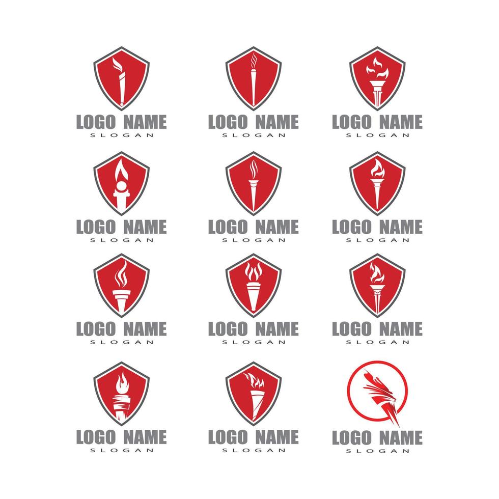 Torch  Logo Template vector symbol illustration design