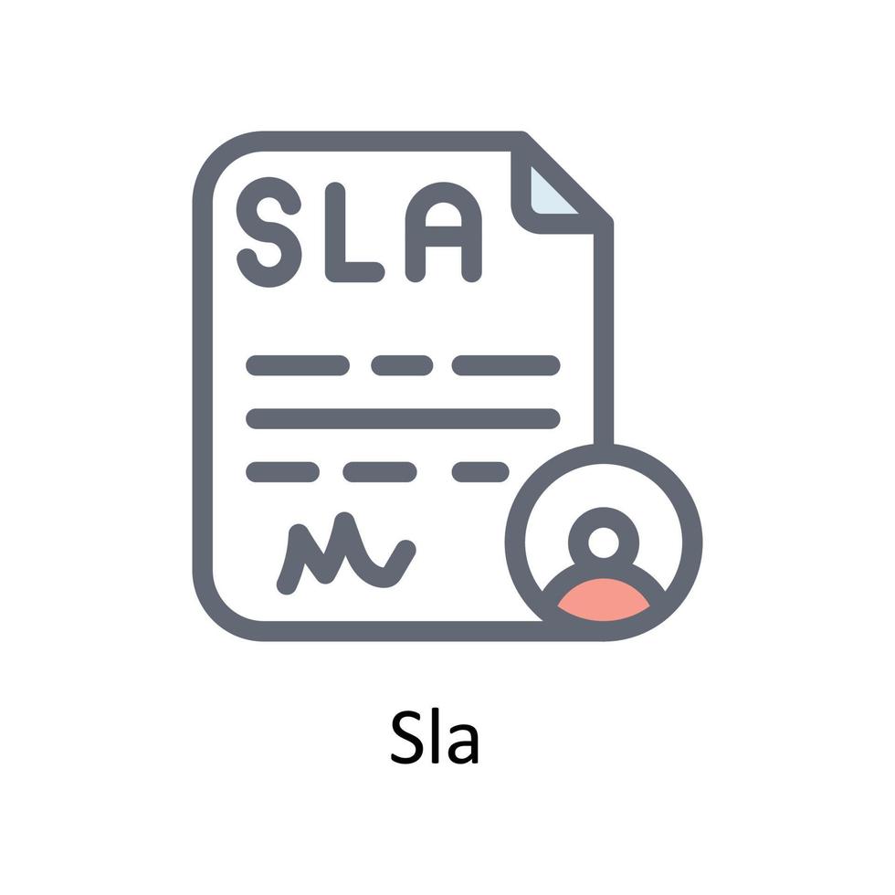 Sla  Vector Fill outline Icons. Simple stock illustration stock