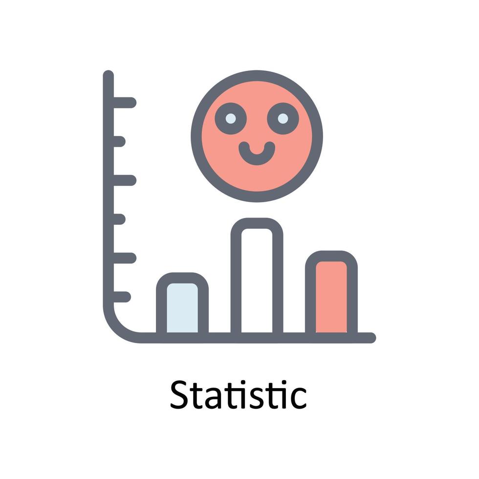 Statistic Vector Fill outline Icons. Simple stock illustration stock