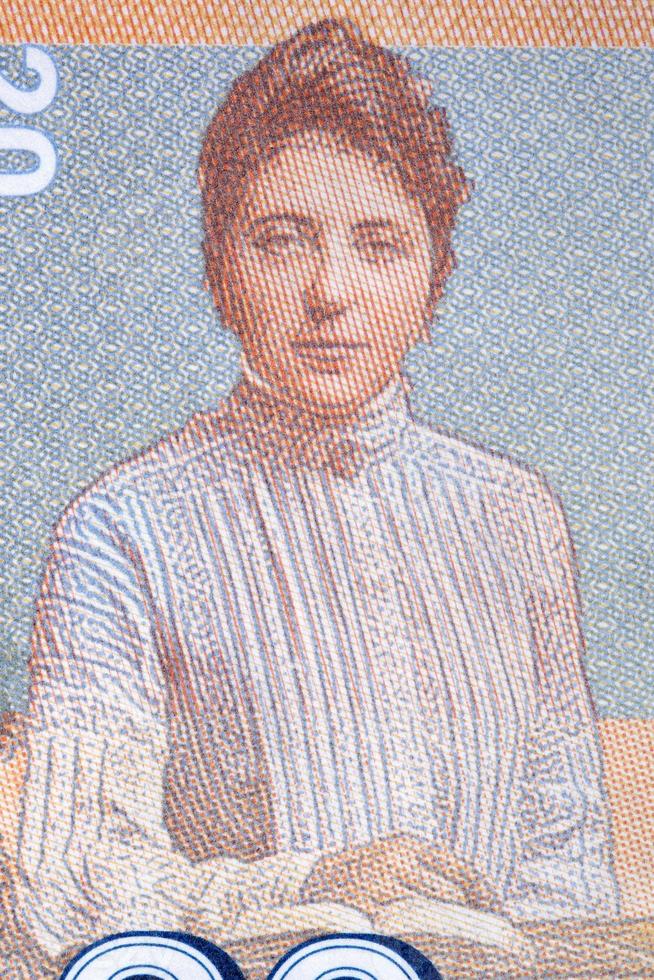 Portrait of a woman from Czechoslovak money photo