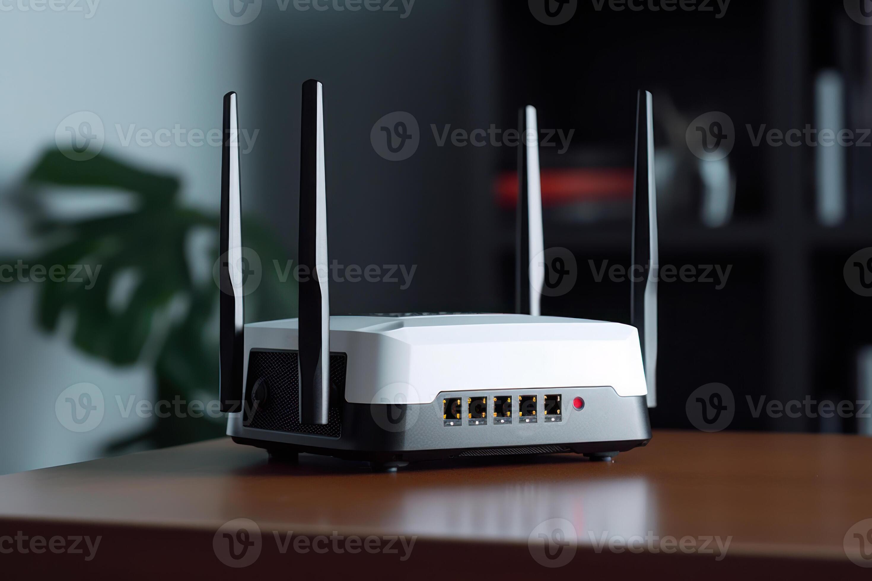 speed 5g internet white wifi router in the house 22228087 Stock Photo ...
