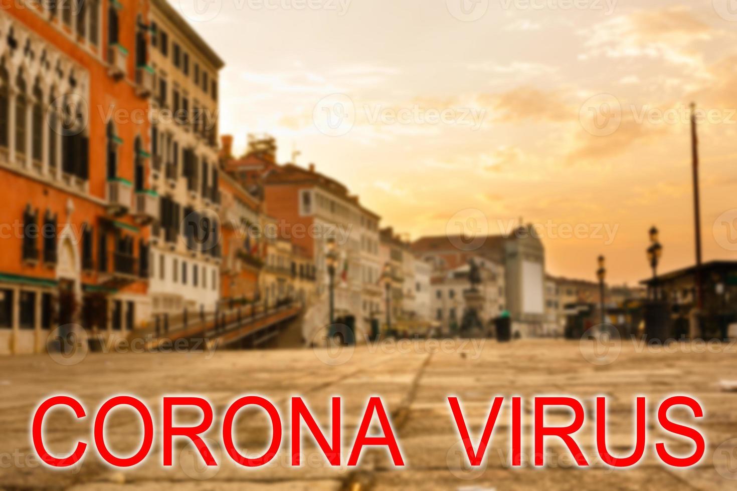 coronavirus 2019-nCoV, covid-19 en Italia. Venecia góndolas en san marco cuadrado, Venecia, Italia. foto