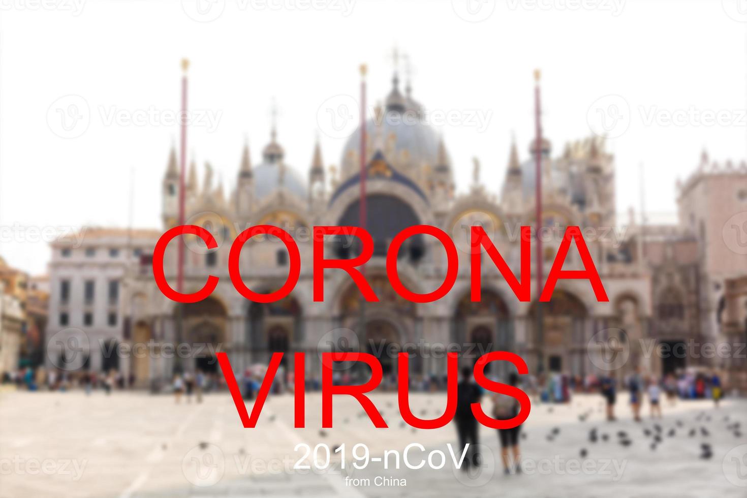 coronavirus 2019-nCoV, covid-19 en Italia. Venecia góndolas en san marco cuadrado, Venecia, Italia. foto