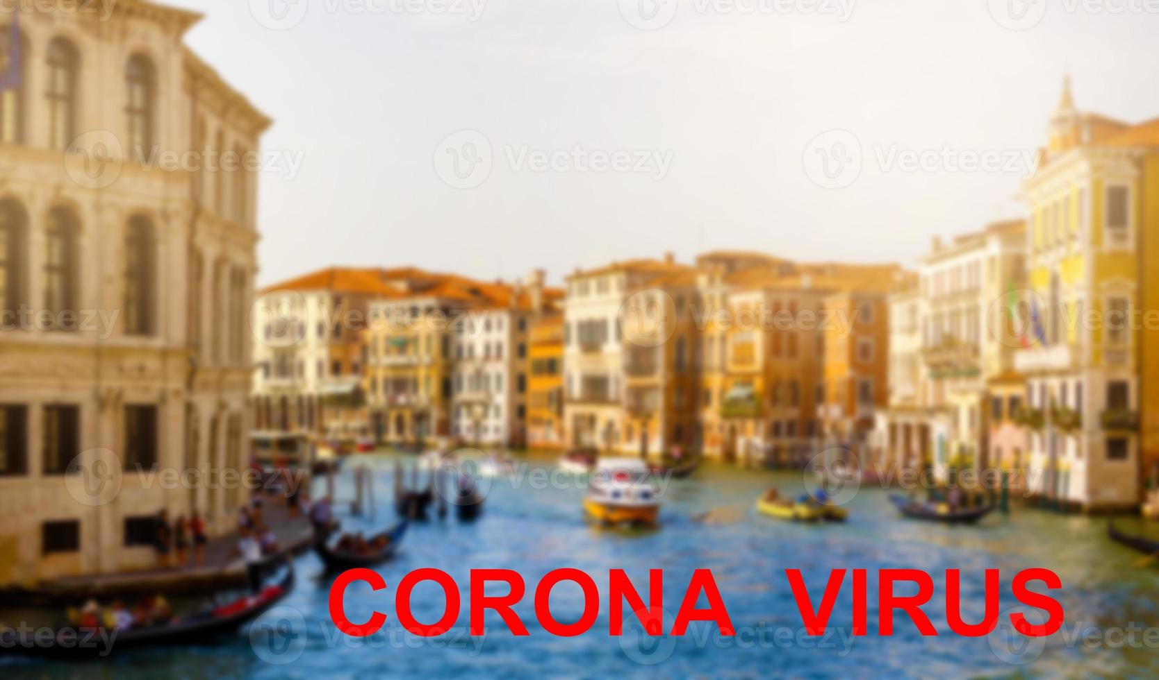 Coronavirus 2019-nCoV, COVID-19 in Italy. Venice gondolas on San Marco square, Venice, Italy. photo