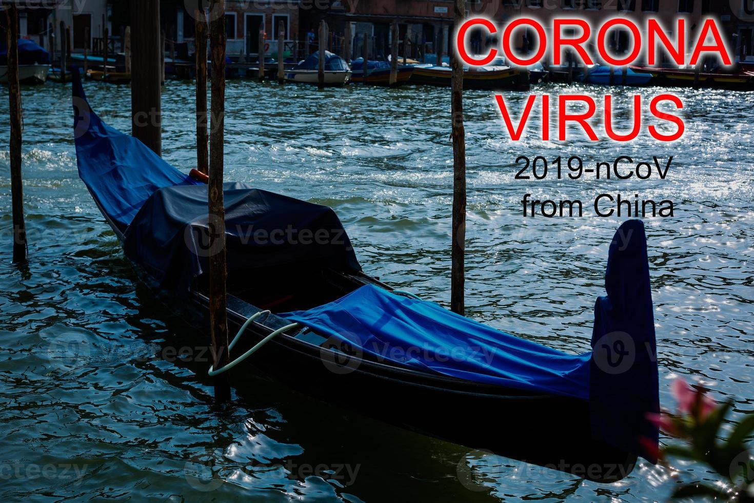 coronavirus 2019-nCoV, covid-19 en Italia. Venecia góndolas en san marco cuadrado, Venecia, Italia. foto