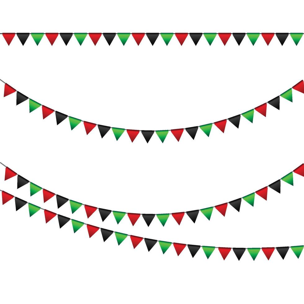 kwanzaa bandera pan africano gratis vector