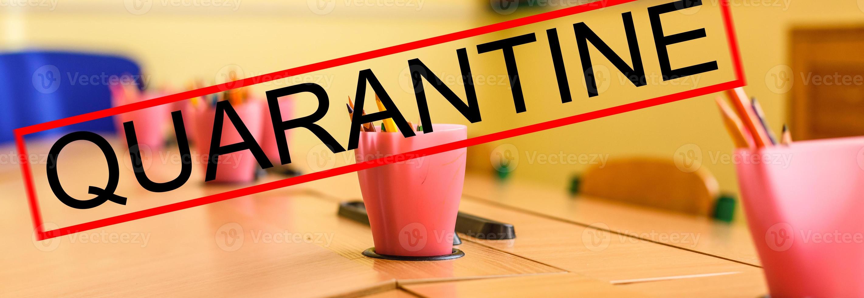 Quarantine. school coronavirus. Viruses. Epidemics. The medicine. photo